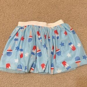 Playful Blue Ice Cream and Stars Skirt